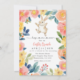 Hop on Over Easter Brunch and Egg Hunt  Invitation