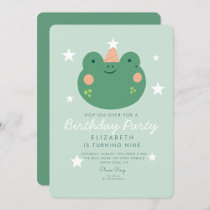 Hop on Over Frog Birthday Invitation