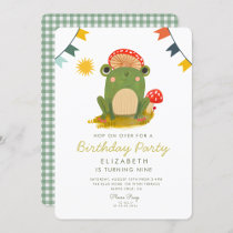 Hop on Over Frog Birthday Invitation