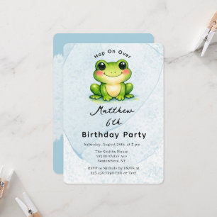 Hop On Over Kids Age Birthday Party  Invitation