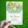 Hop on over Watercolor Princess Frog Baby Shower Invitation