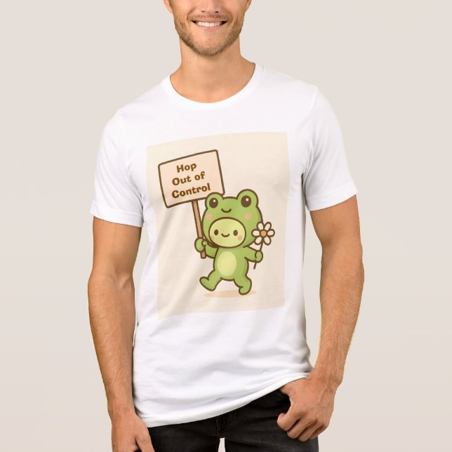 HOP Out of Control Frog Cute Whimsical Life Tri-Blend Shirt (Front)