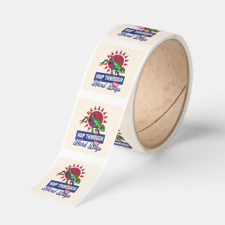 Hop Through the Hard Days Amazon Tree Frog Square Sticker