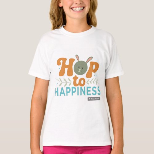 Hop to Happiness Girls tshirt design 