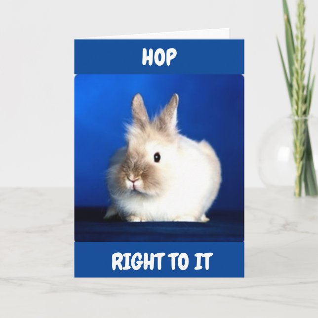HOP TO IT AND ENJOY YOUR NEW HOME CONGRATULATIONS CARD (Front)