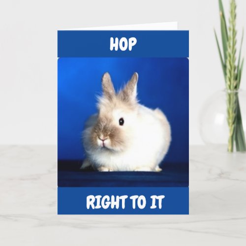 HOP TO IT AND ENJOY YOUR NEW HOME CONGRATULATIONS CARD