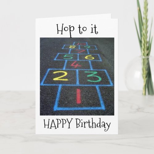 HOP TO IT AND HAVE A VERY HAPPY BIRTHDAY CARD