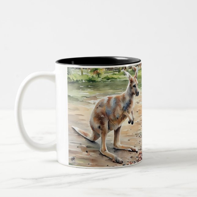 Hop To It Kangaroo Mug (Left)