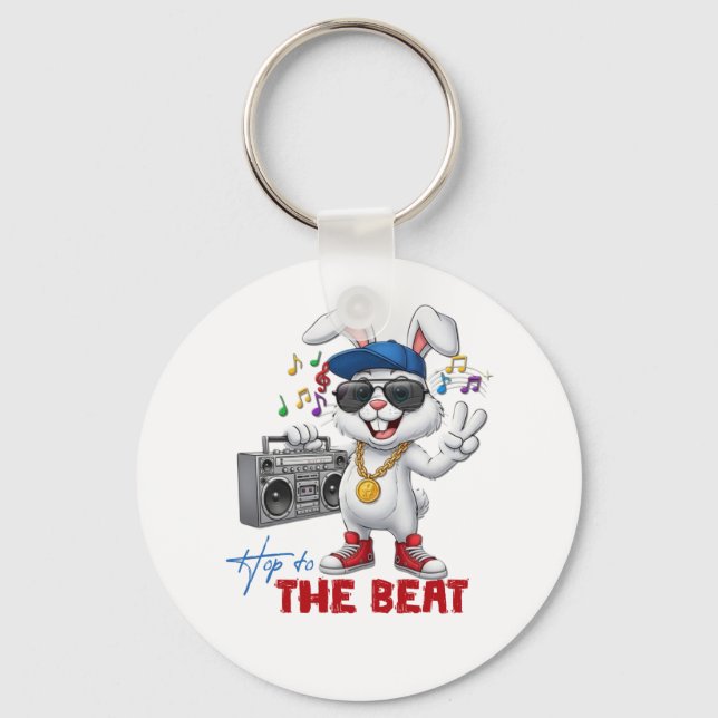 Hop to the Beat Keychain (Front)