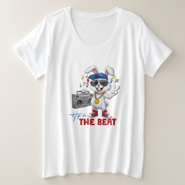 Hop to the Beat Plus Size T-Shirt (Design Front)