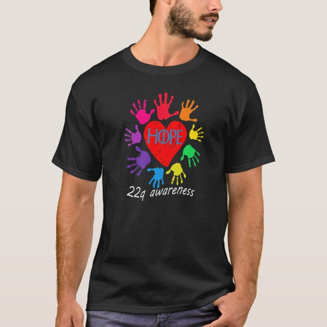 HOPE 22q awareness , diGeorge syndrome ,funny desi T-Shirt (Front)