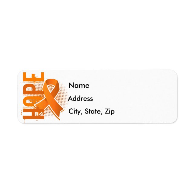 Hope 2 Kidney Cancer Label (Front)