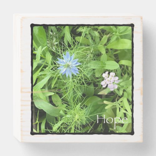 Hope 6 x 6 wooden box sign