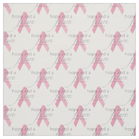 Pretty Multi Pink Breast Cancer Ribbon Pattern Fabric | Zazzle