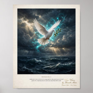 Hope After The Storm Genesis 8:11 Dove Poster