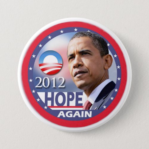 Hope Again  Obama 2012 Button