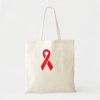 Hope Aids Hiv Red Ribbon Awareness Gift World Aids Tote Bag