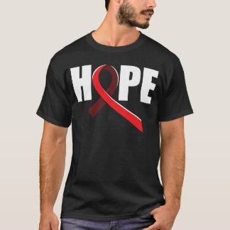 Hope Aids Support HIV Awareness Red Ribbon T-Shirt