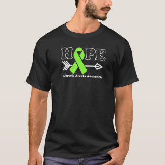 Hope Alopecia Areata Awareness Lime Green Ribbon T-Shirt