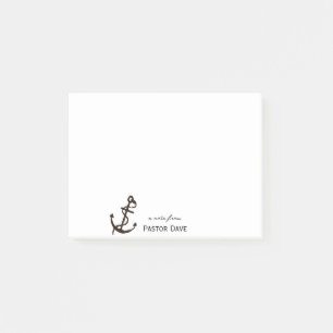 Hope Anchor Personalized Pastor Post-it Notes