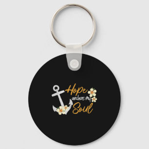 Hope Anchors My Soul Inspirational Christian Bible Keychain