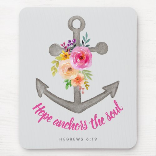 Hope Anchors The Soul Bible Verse Mouse Pad