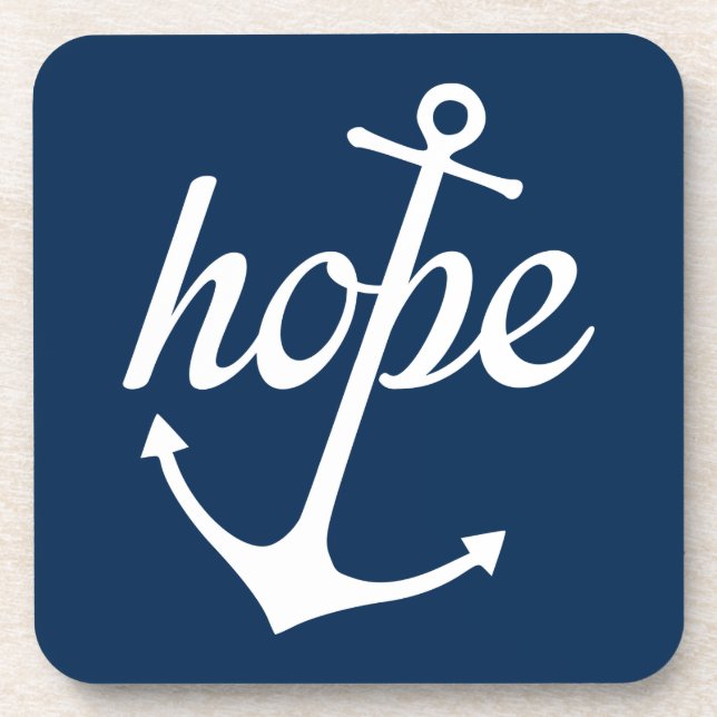 Hope Anchors The Soul (Hebrews 6:19) Coaster (Front)