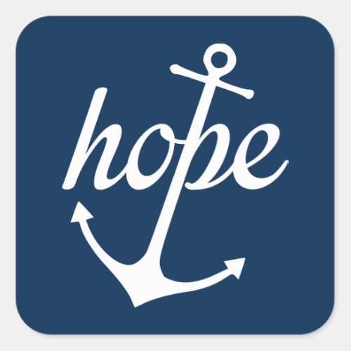 Hope Anchors The Soul Hebrews 619 Square Sticker