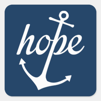Hope Anchors The Soul (Hebrews 6:19) Square Sticker
