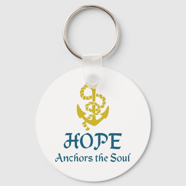 Hope Anchors the Soul Keychain (Front)