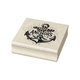 Hope Anchors The Soul Nautica Anchor Rubber Stamp