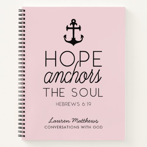 Hope Anchors the Soul Scripture Journal  Blush