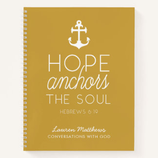 Hope Anchors the Soul Scripture Journal | Gold