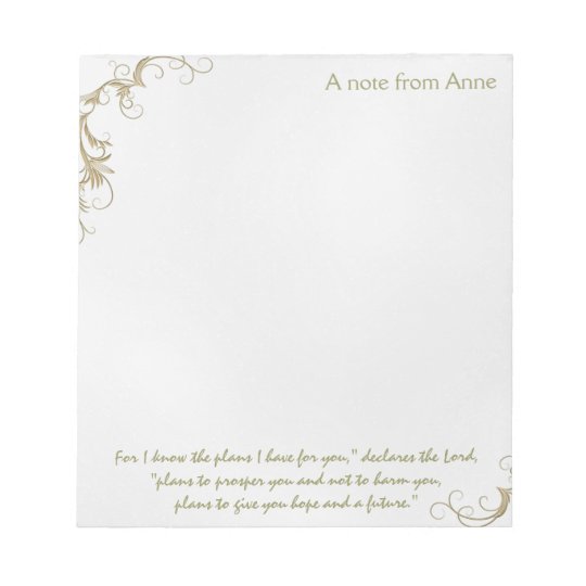 Hope and a Future, Custom Christian Note Paper | Zazzle.com
