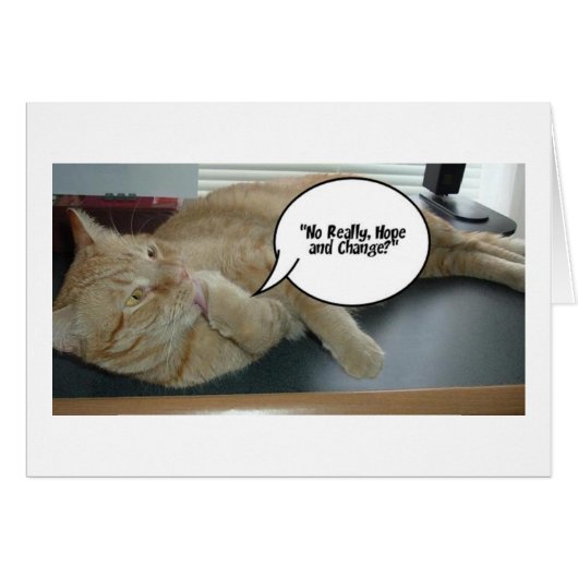 Hope and Change/Cat Humor Cards (Front Horizontal)