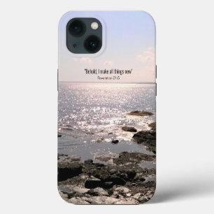 Hope and Encouragement Bible Verse Ocean Photo iPhone 13 Case