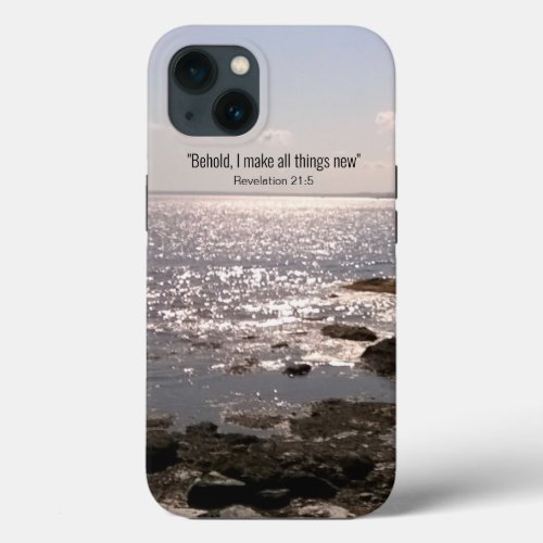 Hope and Encouragement Bible Verse Ocean Photo iPhone 13 Case