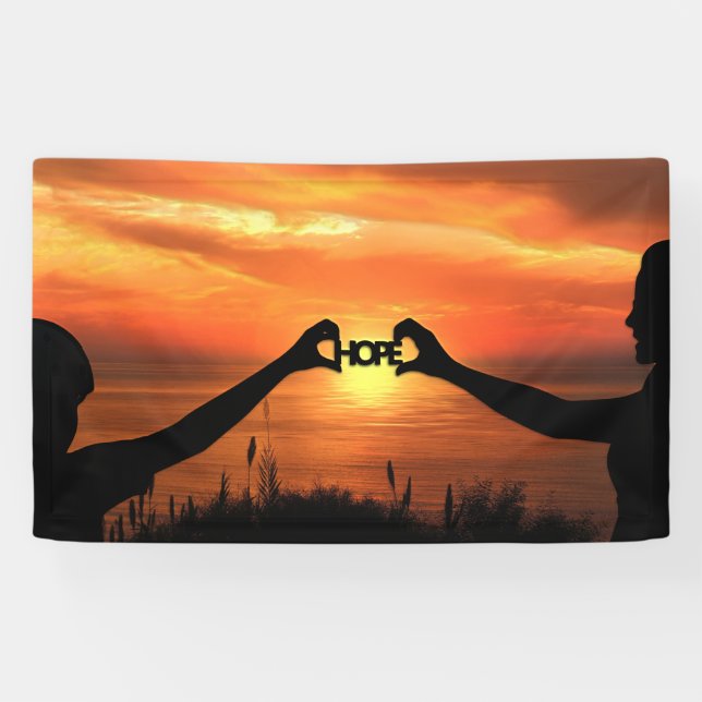 Hope and Faith Sunset Banner (Horizontal)