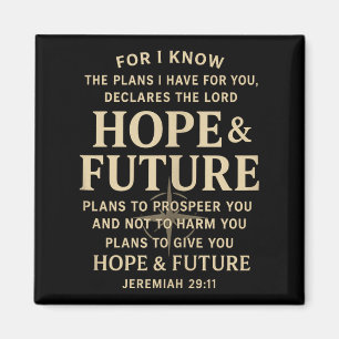 Hope And Future Jeremiah 29_11 Christian Bible Ver Magnet