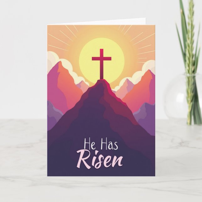 Hope And Renewal Mountain Scene Card (Front)