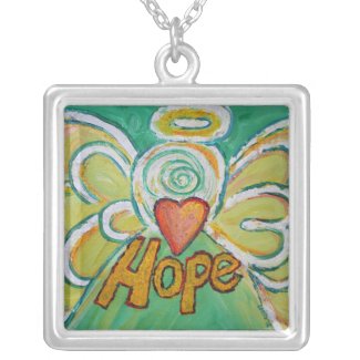 Hope Angel Art Pendant Necklace