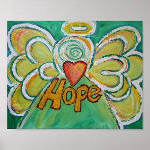 Hope Angel Inspirational Word Art Print Poster
