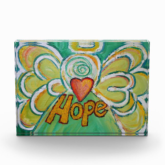 Hope Angel Word Art Custom Award Paperweight (Front)