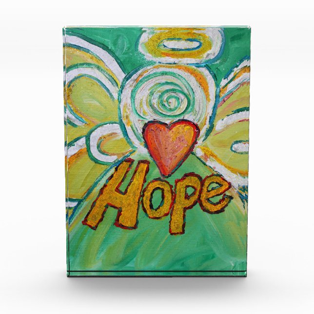 Hope Angel Word Art Custom Award Paperweight (Front)
