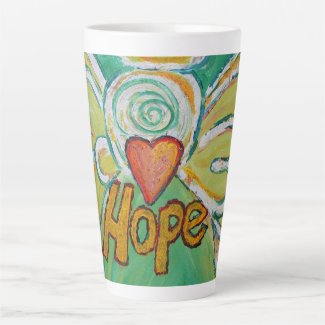Hope Angel Word Art Custom Latte Mug Cup