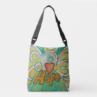 Hope Angel Word Art Purse Cross Body Bag