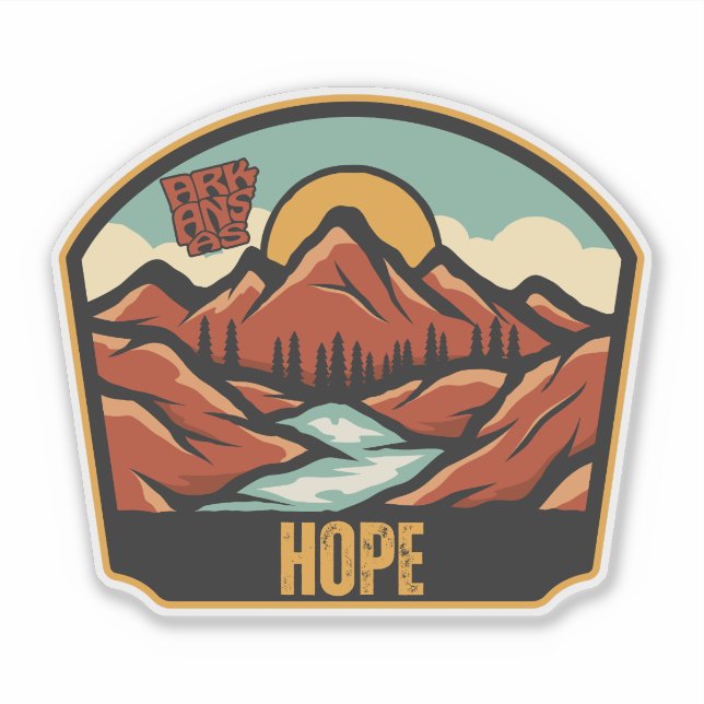 Hope, Arkansas  Sticker (Front)