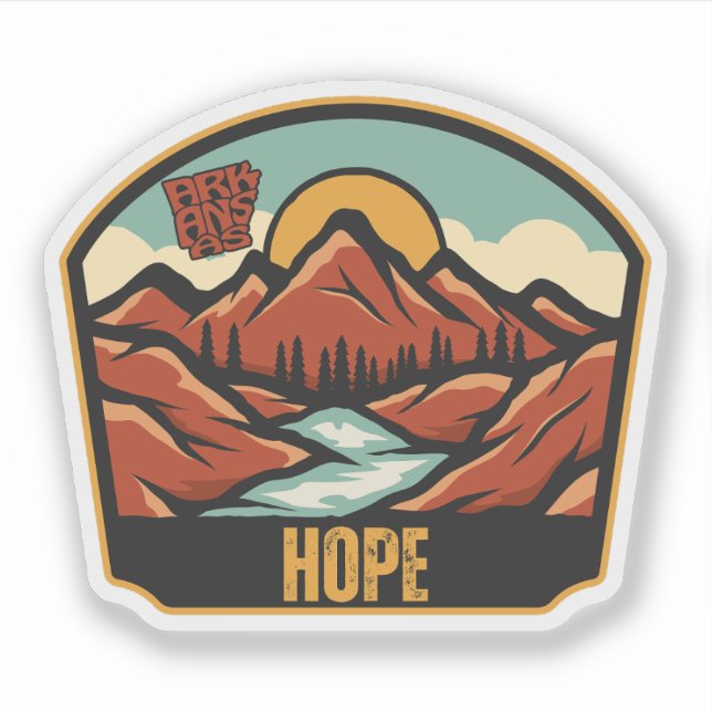 Hope, Arkansas  Sticker (Front)