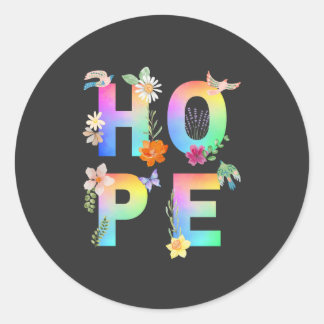 Hope Artistic Positive Motivational Inspirational Classic Round Sticker