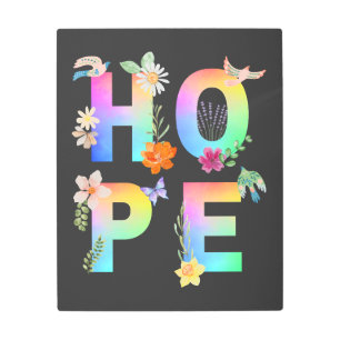 Hope Artistic Positive Motivational Inspirational Metal Print